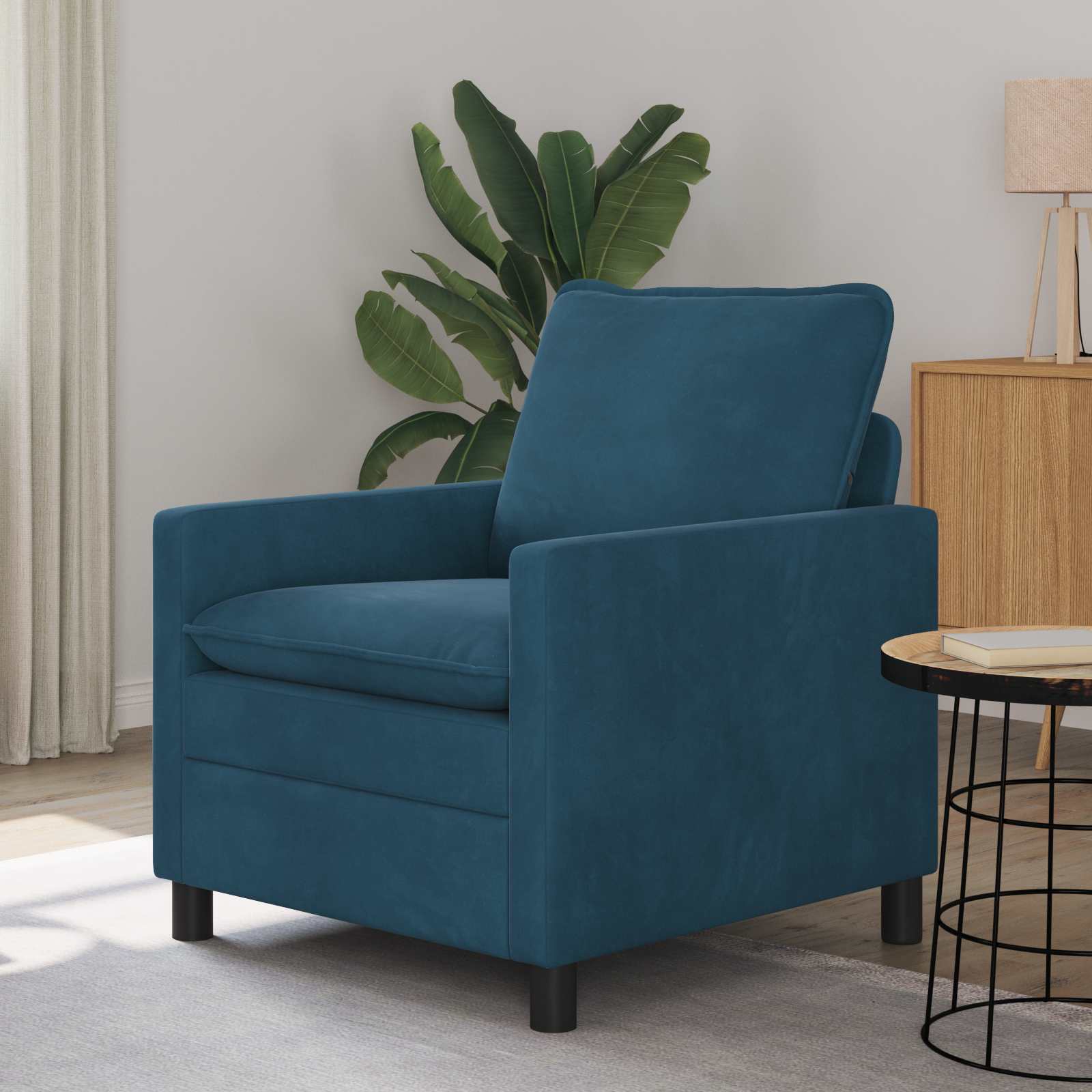 vidaXL Canapea albastru 76 x 81 x 87,5 cm Catifea