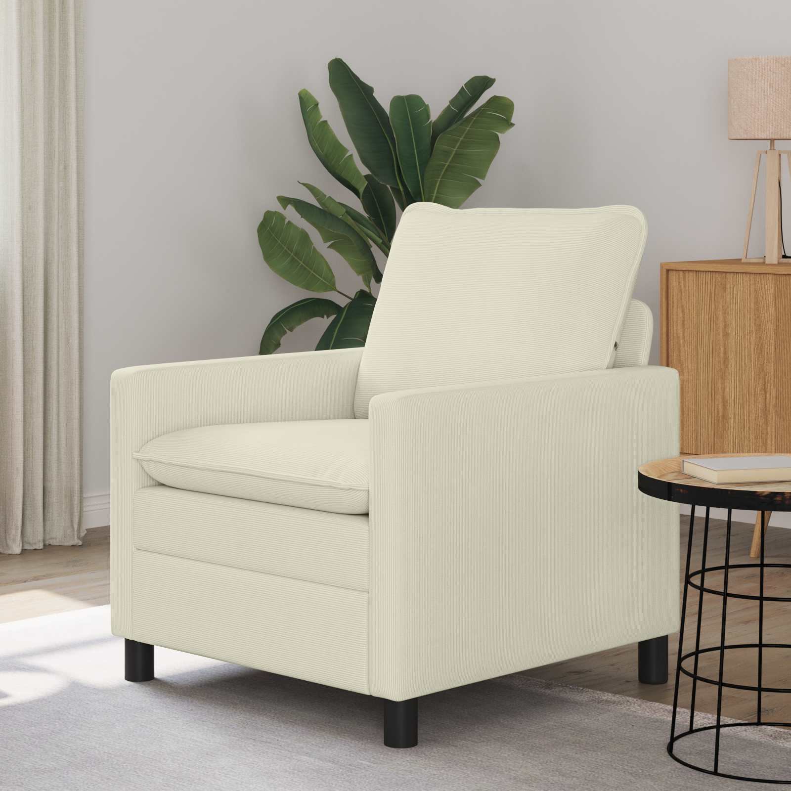 vidaXL Canapea Crem 76 x 81 x 87,5 cm Țesătură