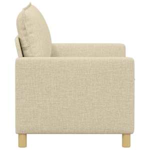 Pohovka Krémová 126 x 81 x 87,5 cm Textil - obrázek 4