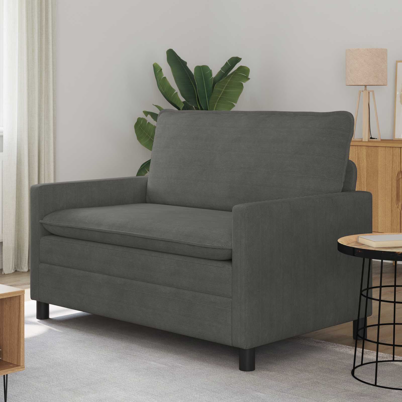 vidaXL Canapea Gri închis 126 x 81 x 87,5 cm Țesătură