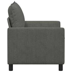 Pohovka Tmavě šedá 126 x 81 x 87,5 cm Textil - obrázek 4