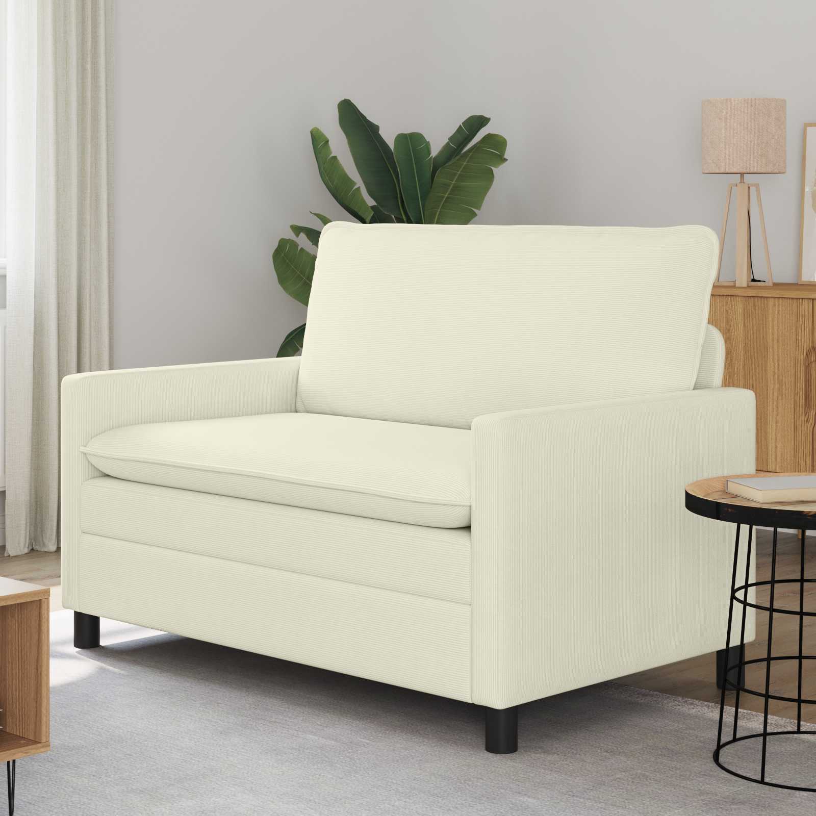 vidaXL Canapea Crem 126 x 81 x 87,5 cm Țesătură
