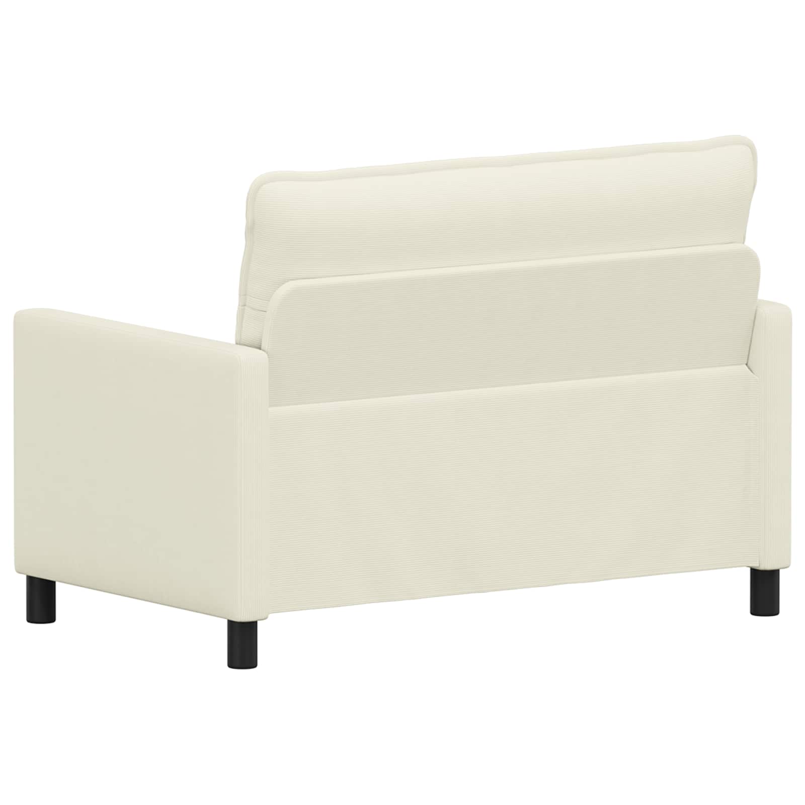 vidaXL Kavč Krem 126 x 81 x 87,5 cm Blago - slika 5