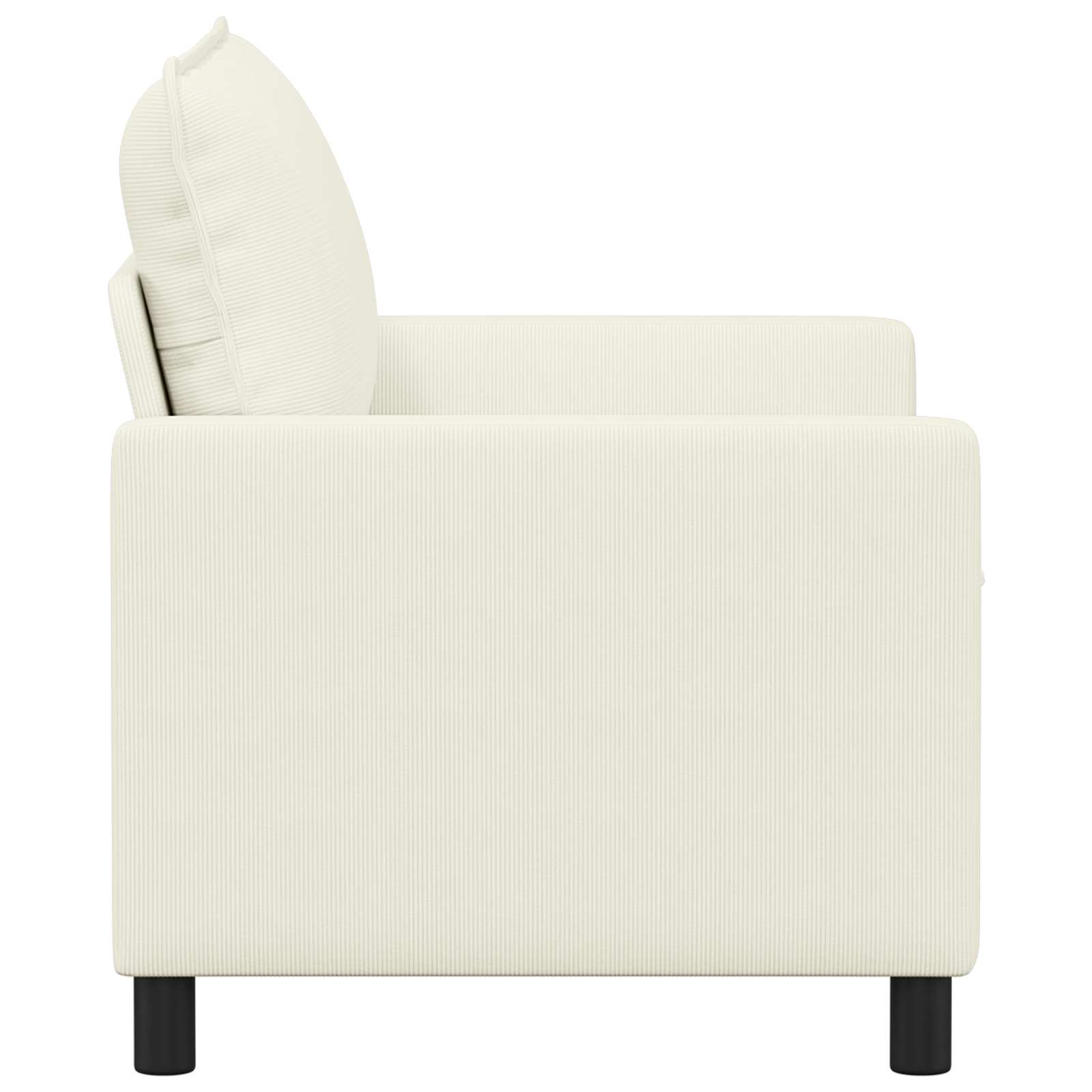 vidaXL Kavč Krem 126 x 81 x 87,5 cm Blago - slika 4