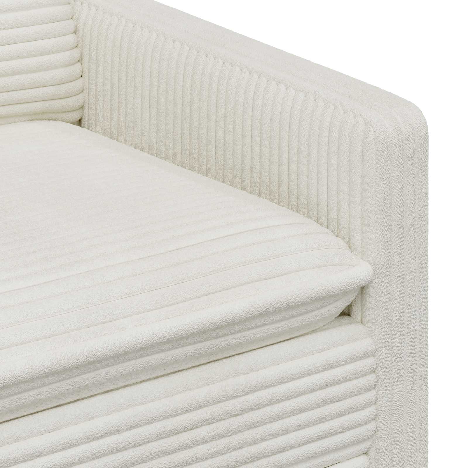 vidaXL Kavč Krem 126 x 81 x 87,5 cm Poliester - slika 6