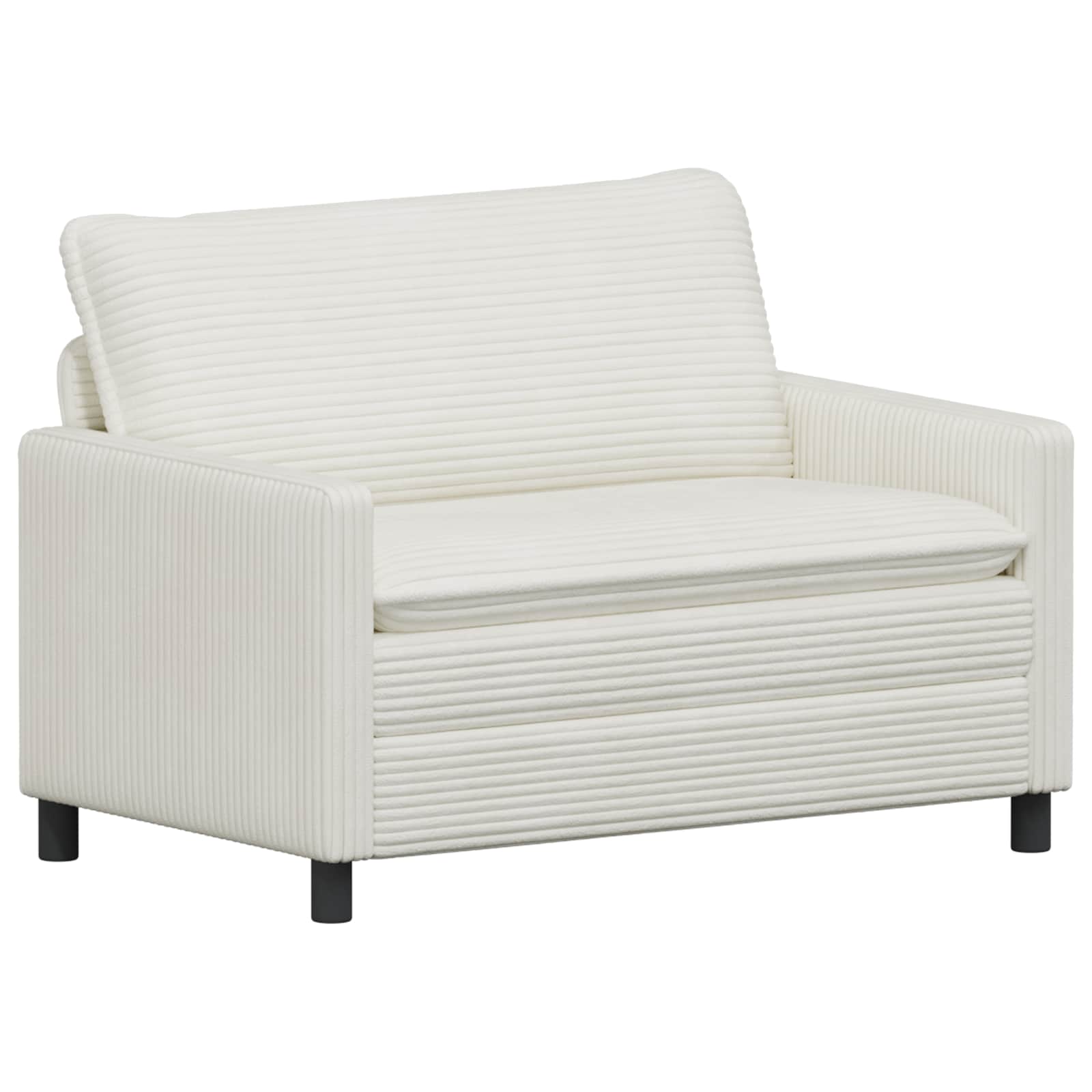 vidaXL Kavč Krem 126 x 81 x 87,5 cm Poliester - slika 2