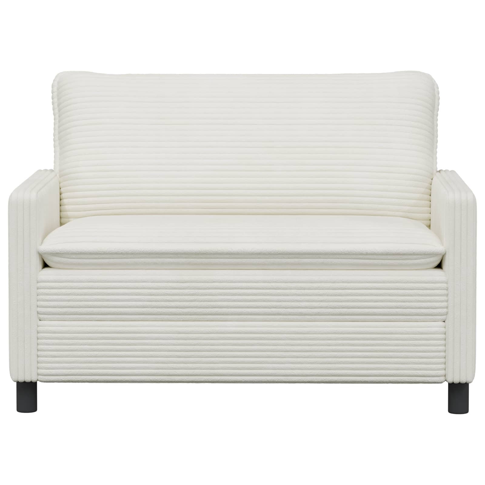 vidaXL Kavč Krem 126 x 81 x 87,5 cm Poliester - slika 3