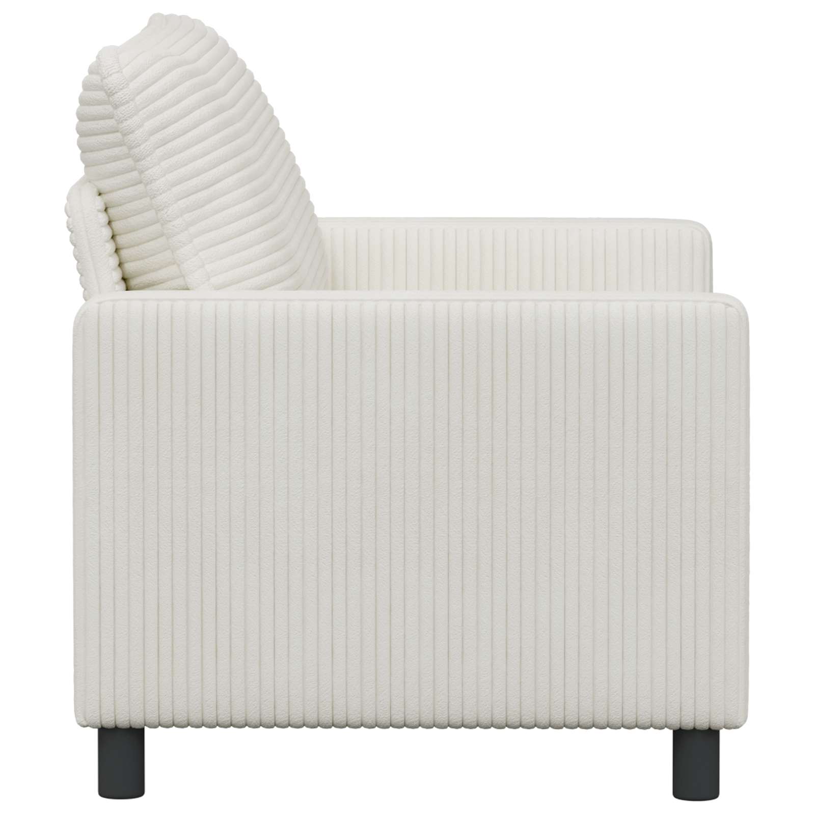 vidaXL Kavč Krem 126 x 81 x 87,5 cm Poliester - slika 4