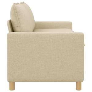 Pohovka Krémová 156 x 81 x 87,5 cm Textil - obrázek 4