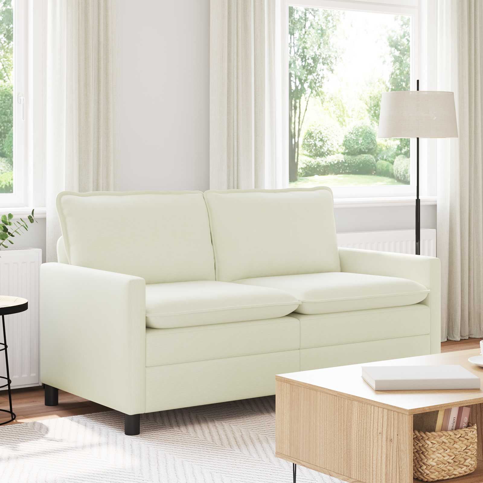 vidaXL Canapea Crem 156 x 81 x 87,5 cm Țesătură