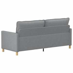 Pohovka Světle šedá 196 x 81 x 87,5 cm Textil - obrázek 5