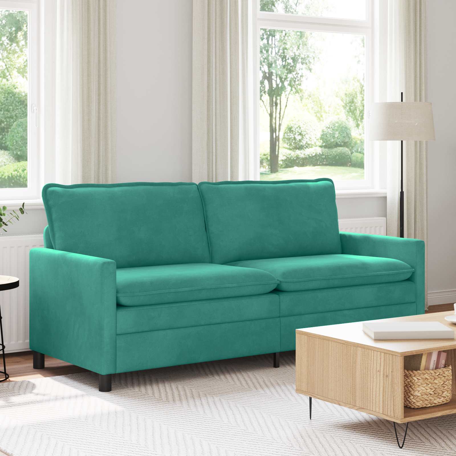 vidaXL Sofa Türkis 196 x 81 x 87,5 cm Samt