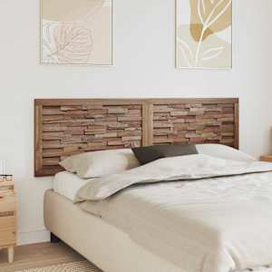 Vzglavje Namestitev na steno Naravna 180 cm Trden tikov les