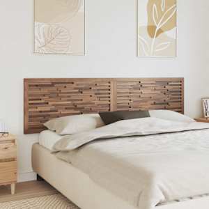 Vzglavje Namestitev na steno Naravna 180 cm Trden tikov les