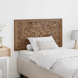 Vzglavje Namestitev na steno Naravna 100 cm Trden tikov les