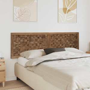 Vzglavje Namestitev na steno Naravna 180 cm Trden tikov les