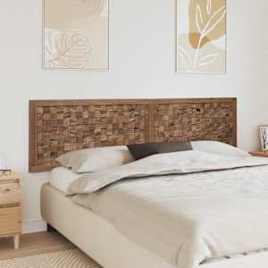 Vzglavje Namestitev na steno Naravna 200 cm Trden tikov les