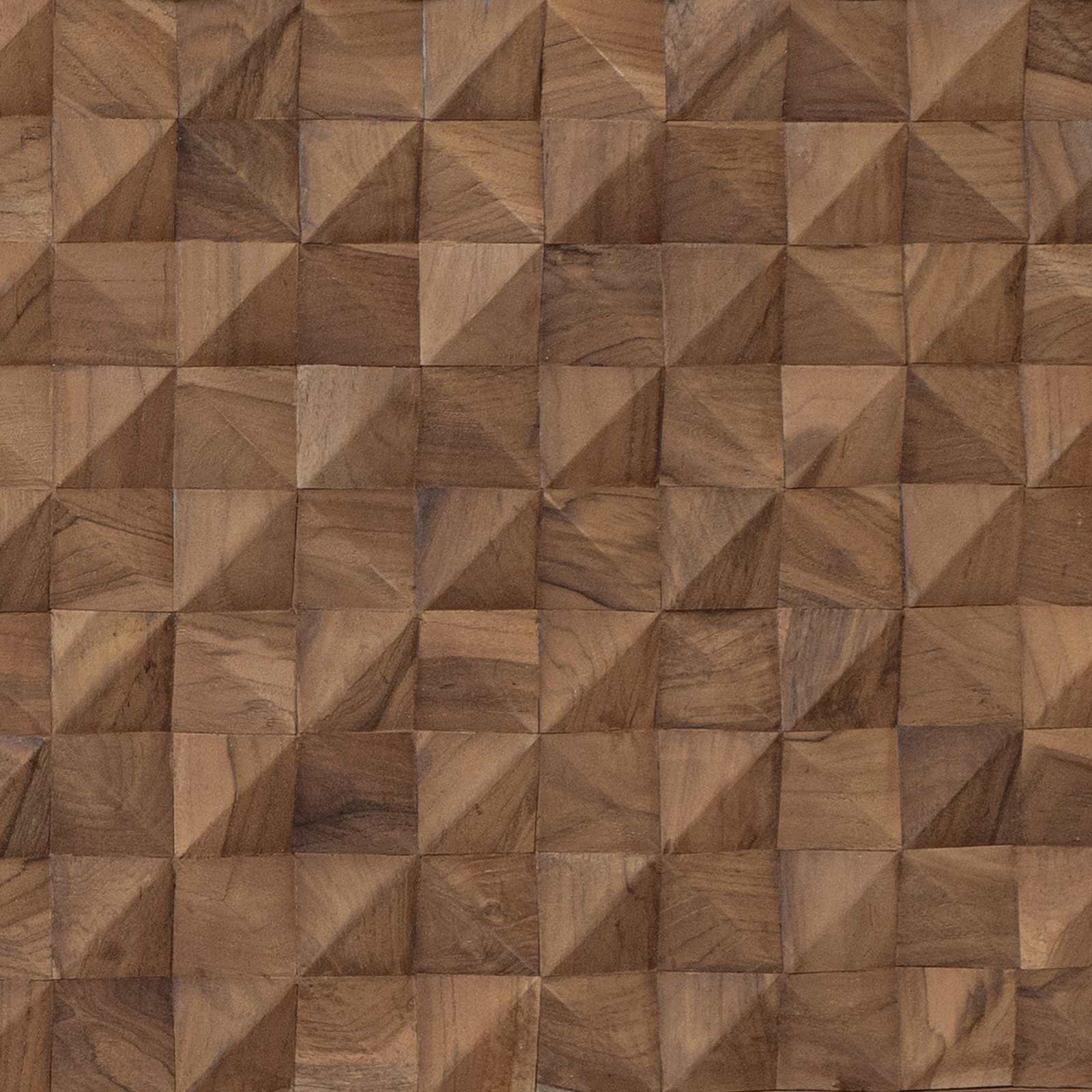 Hoofdbord Wandgemonteerd Naturel 120 cm Massief Teakhout image 5