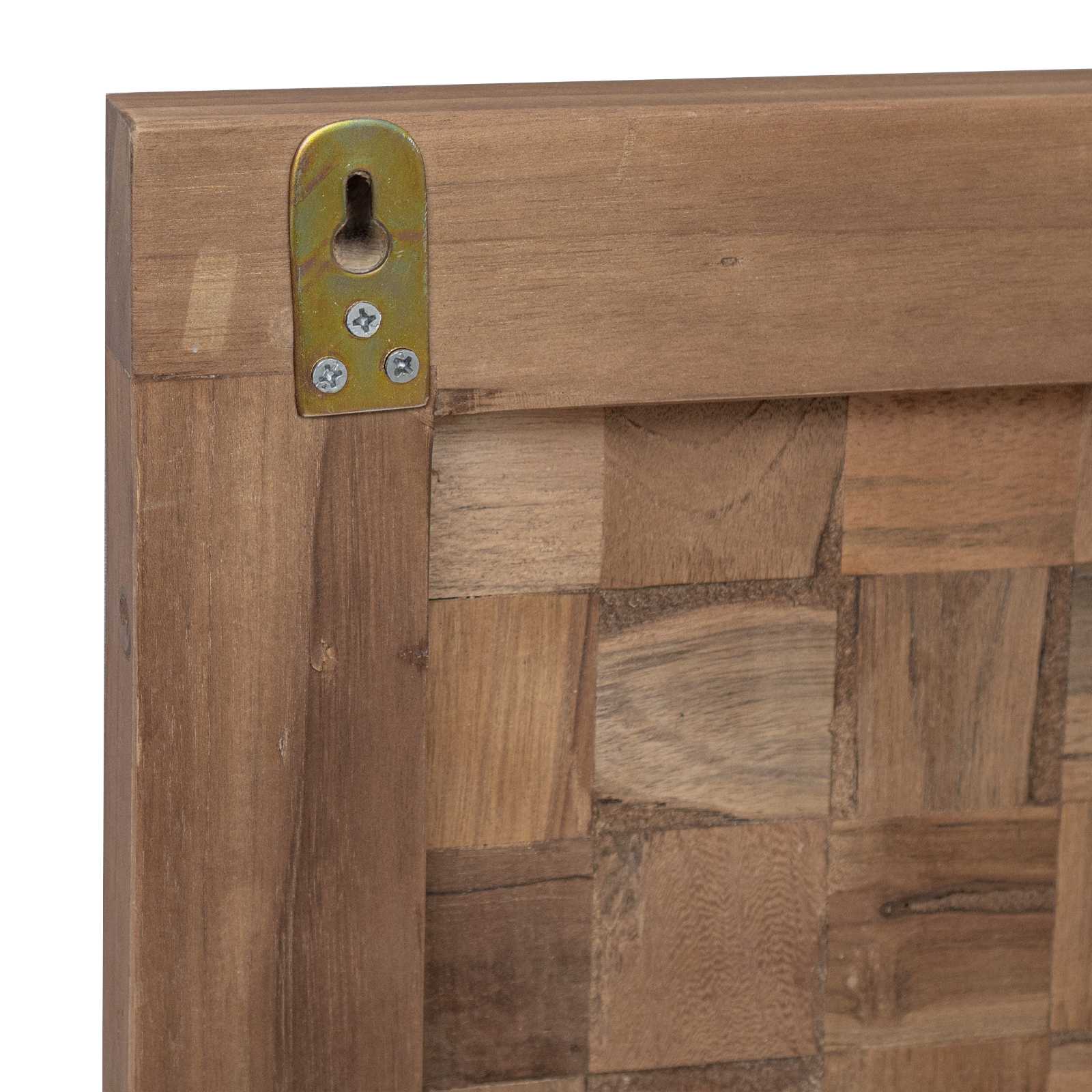 Hoofdbord Wandgemonteerd Naturel 120 cm Massief Teakhout image 6