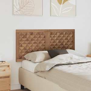 Vzglavje Namestitev na steno Naravna 120 cm Trden tikov les