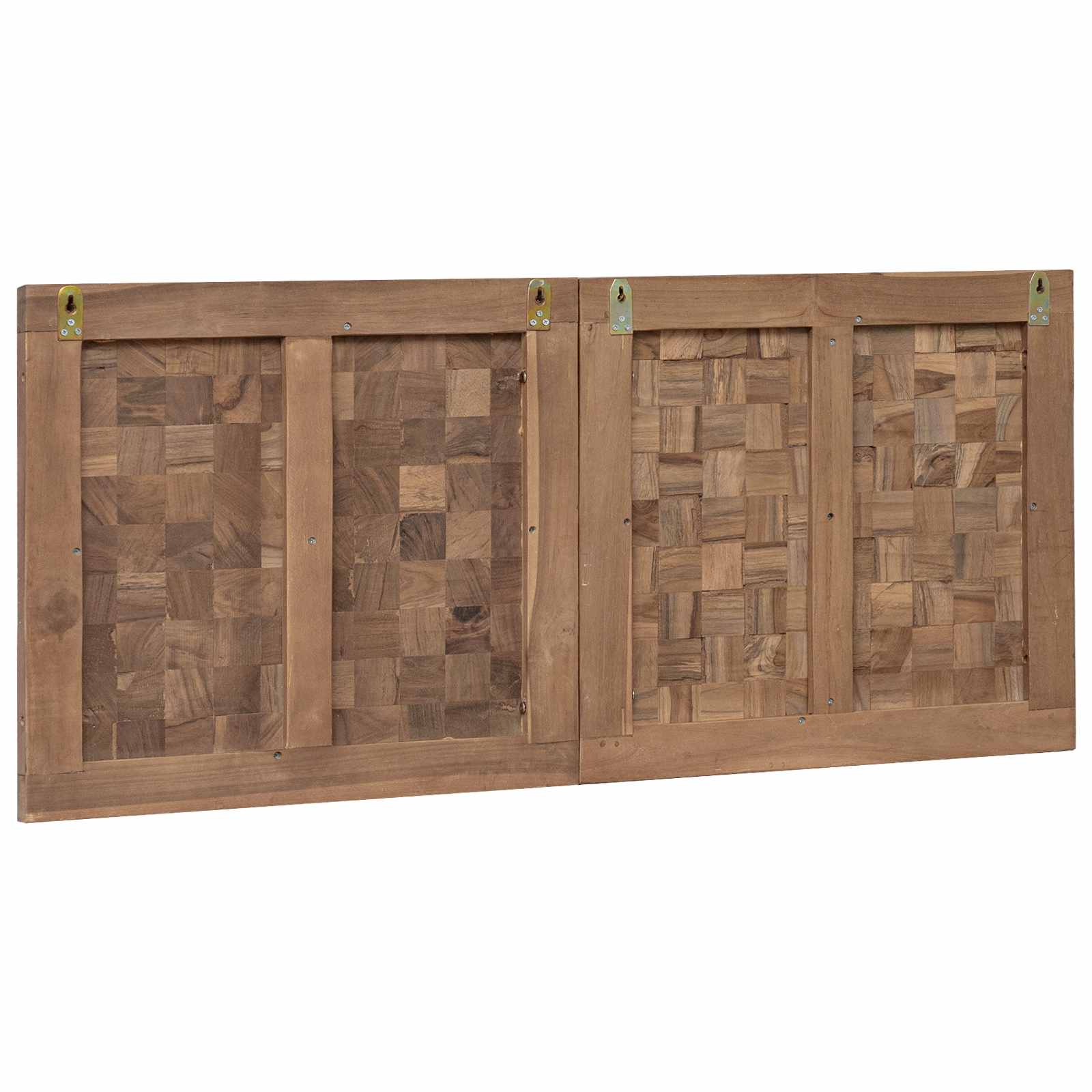 Hoofdbord Wandgemonteerd Naturel 120 cm Massief Teakhout image 4