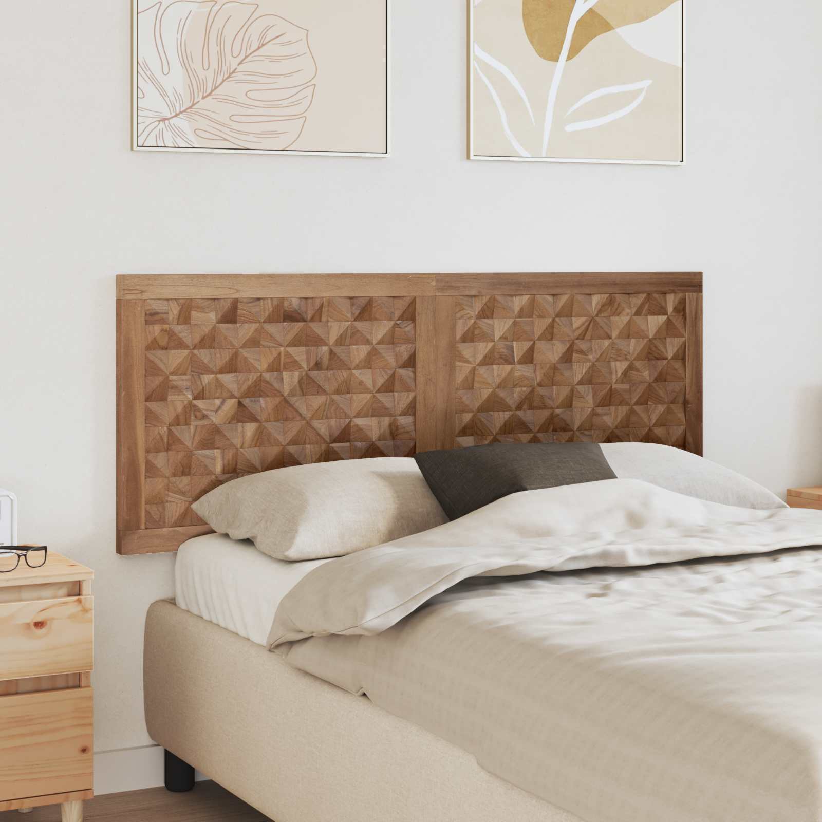 vidaXL Tăblie cap natural Teak solid