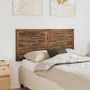 Vzglavje Namestitev na steno Naravna 120 cm Trden tikov les