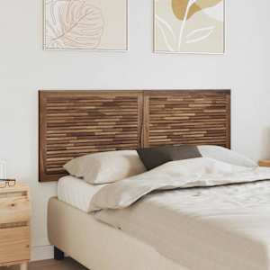 Vzglavje Namestitev na steno Naravna 140 cm Trden tikov les