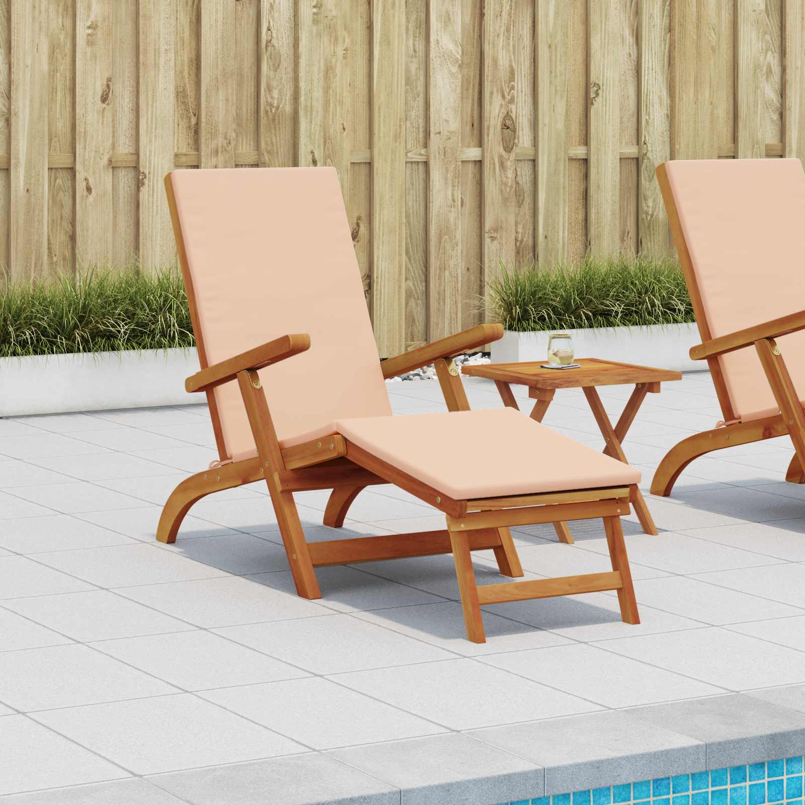 Сгъваем и reclining шезлонг 55 x 146 x 91 см