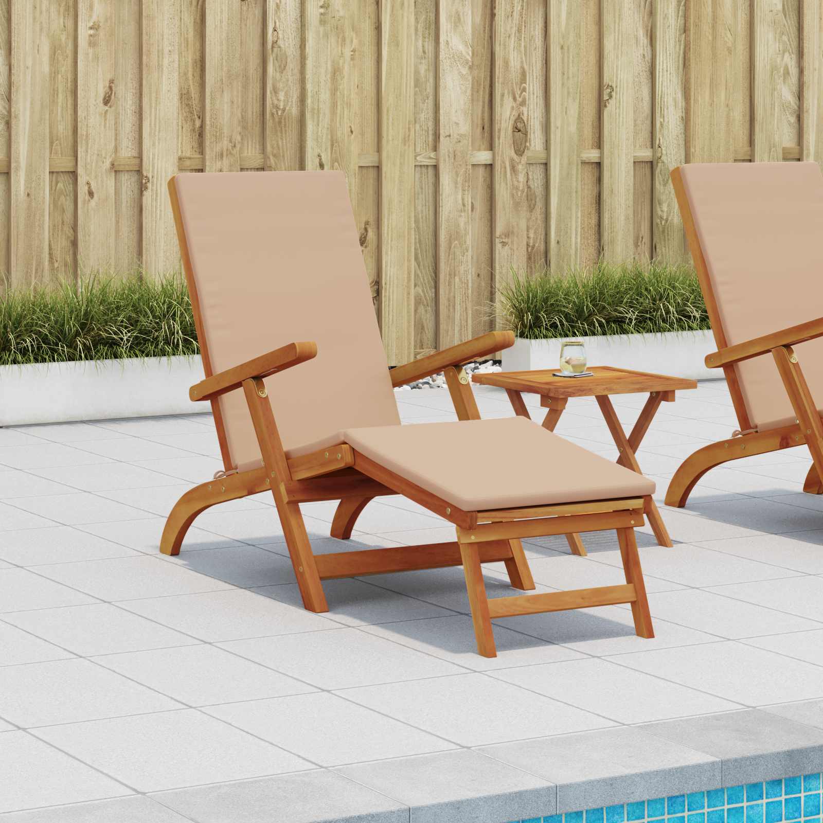 Сгъваем и reclining шезлонг 55 x 146 x 91 см