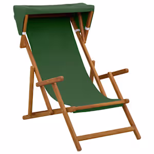 vidaXL Deck Chair 3 positsioon Tugev Eukal&uuml;pti Puit Roheline