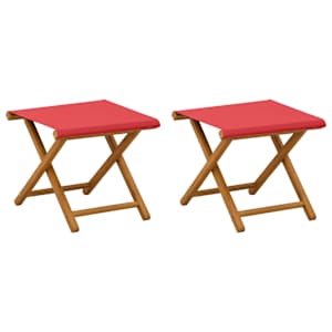 vidaXL Deck Chair 2 pcs Tugev Eukal&uuml;pti Puit Punane