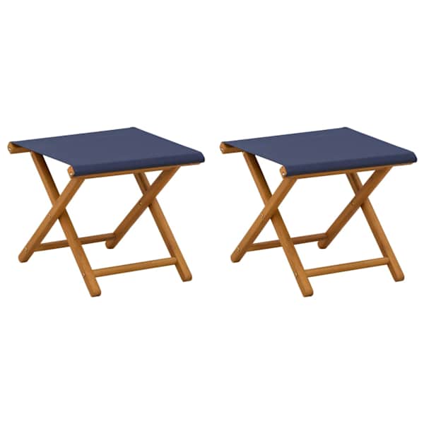 vidaXL Deck Chair 2 pcs Tugev Eukal&uuml;pti Puit Sinine
