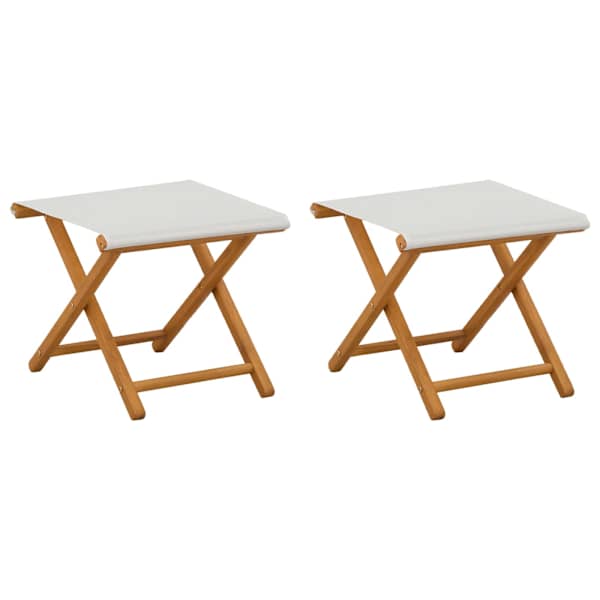 vidaXL Deck Chair 2 pcs Tugev Eukal&uuml;pti Puit Kreemjas