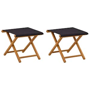 vidaXL Deck Chair 2 pcs Tugev Eukal&uuml;pti Puit Must