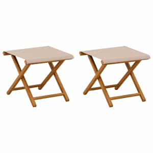 vidaXL Deck Chair 2 pcs Tugev Eukal&uuml;pti Puit Beež