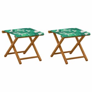vidaXL Deck Chair 2 pcs Tugev Eukal&uuml;pti Puit Lehe muster