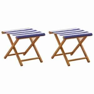 vidaXL Deck Chair 2 tk Tugev Eukal&uuml;pti Puit Sinine ja Valge