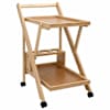 vidaXL K&ouml;&ouml;gik&auml;ru ratastega Helepruun 65 x 40,5 x 76,5 cm Bambus