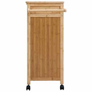 Kuchyňský vozík s koly Přírodní 90,5 x 36 x 86,5 cm Bambus - obrázek 6