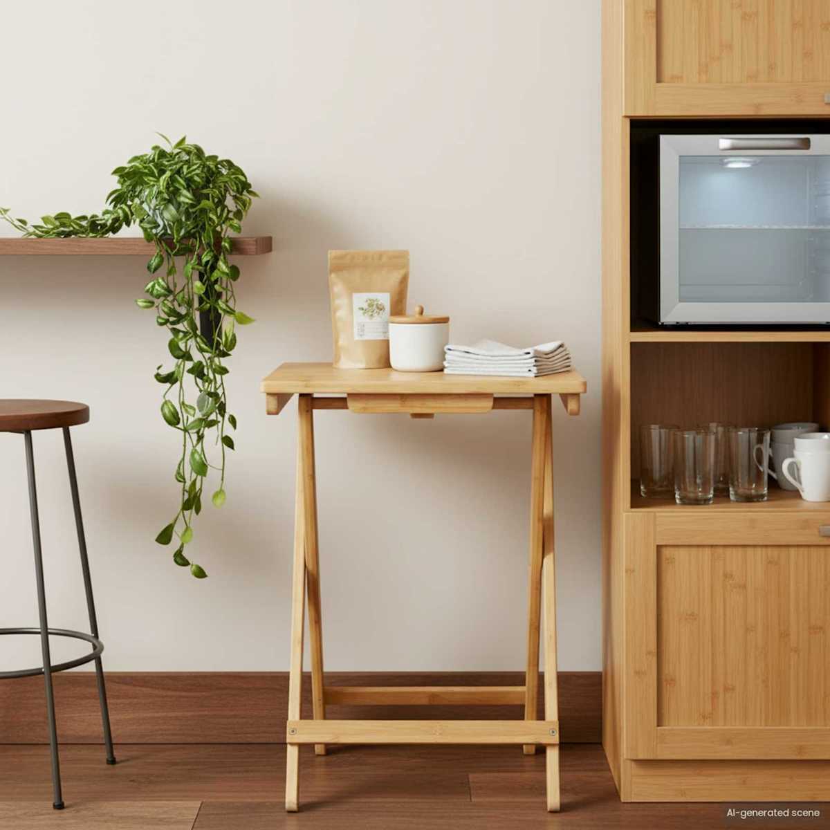 Køkken Tabel Naturfarvet 40 x 30 x 53,5 cm Bambus - Billede 3