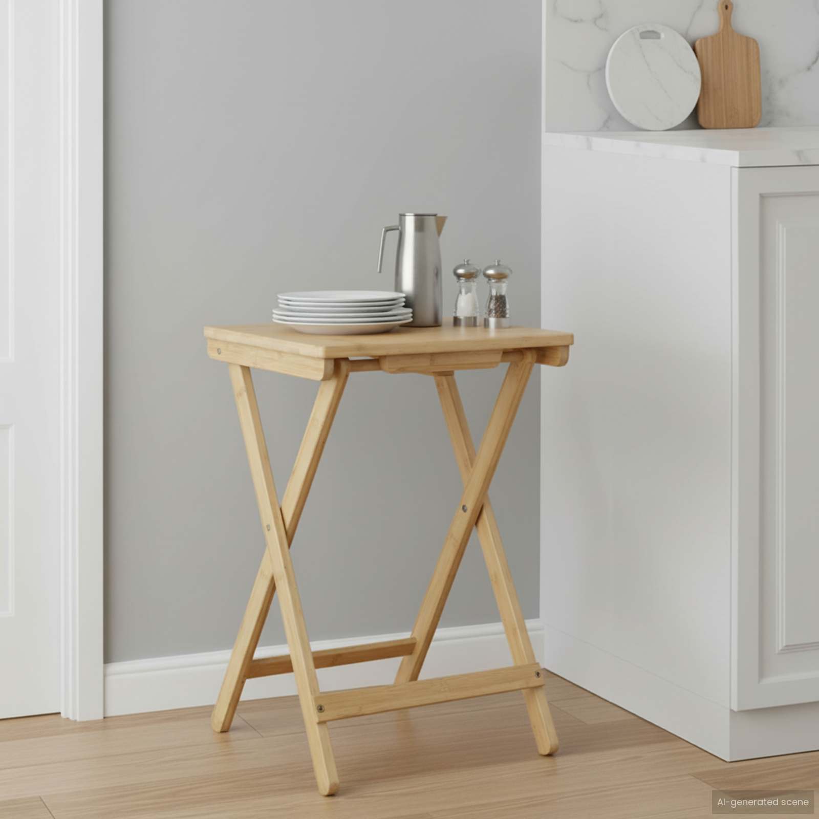 vidaXL K&ouml;ksbord Naturf&auml;rg 40 x 30 x 53,5 cm Bambus
