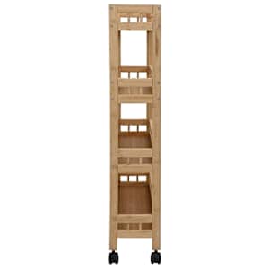Kuchyňský vozík s koly Přírodní 60 x 18 x 97 cm Bambus - obrázek 5