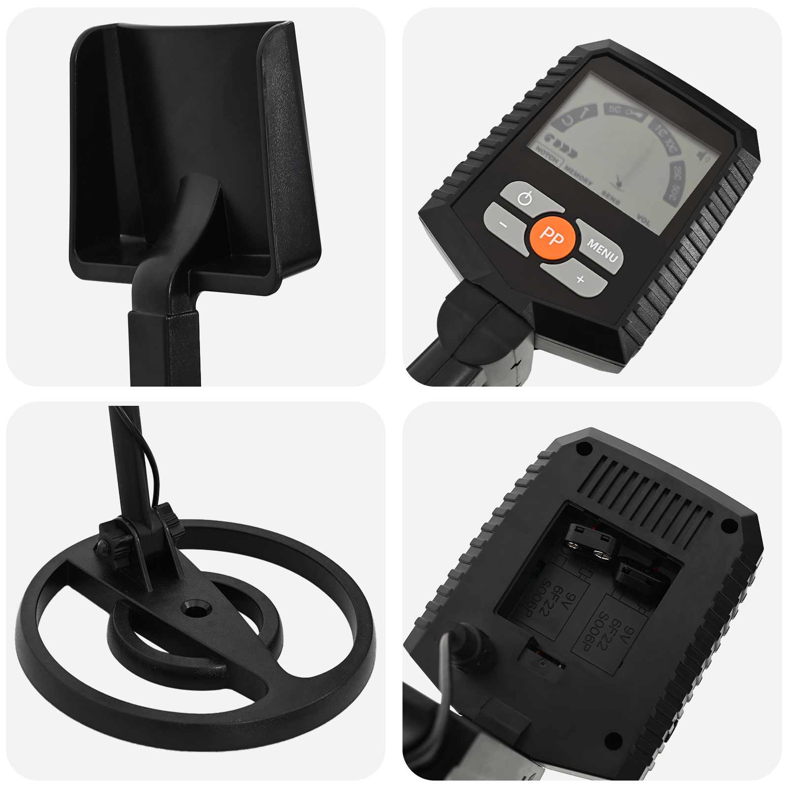 LCD-näytöllä varustettu metallinpaljastin 3 mallia 19 cm kelalla - Image 8