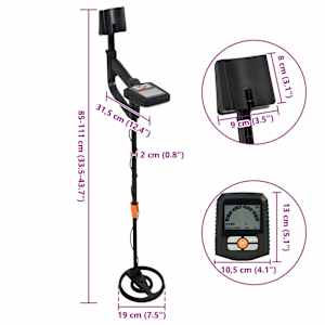 Detektor kovů s LCD displejem, 3 modely, cívka 19 cm Černý - obrázek 11