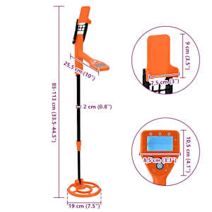 Detektor kovů s LCD displejem 2 modely a cívek 19 cm Žlutá - obrázek 11