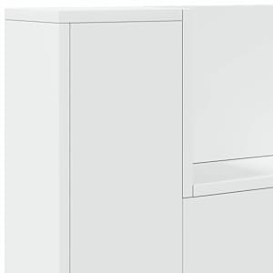 Úložné čelo postele s LED Bílá Kompozitní dřevo - obrázek 8