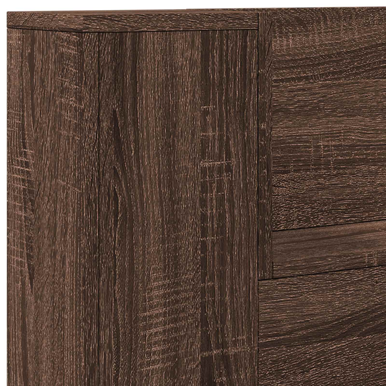 Päätylevy Ruskea tammi 100 x 16,5 x 103,5 cm Tekninen puu - Image 8