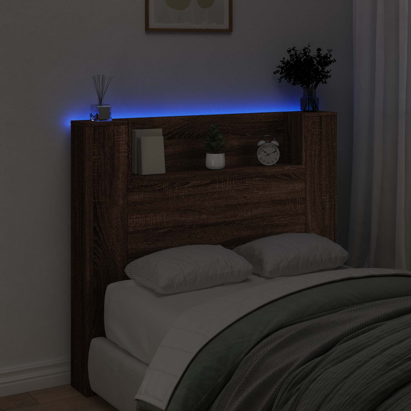 Peats riiuliga Pruun tamme 120 x 16,5 x 103,5 cm Tehispuit 4 Kõik vajalik sinu aeda ja koju! Peats riiuliga Pruun tamme 120 x 16,5 x 103,5 cm Tehispuit - Image 4