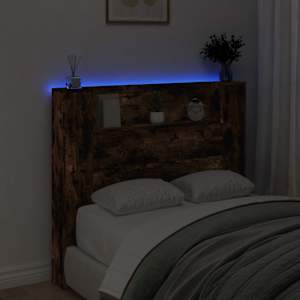 Úložné čelo postele s LED Kouřový dub Kompozitní dřevo - obrázek 4